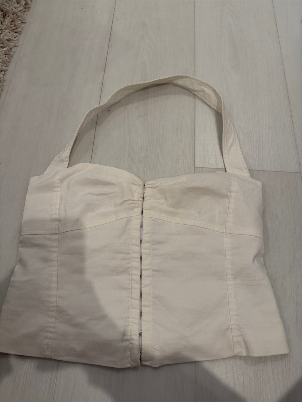 Zara Cream Strapless Bustier Top
